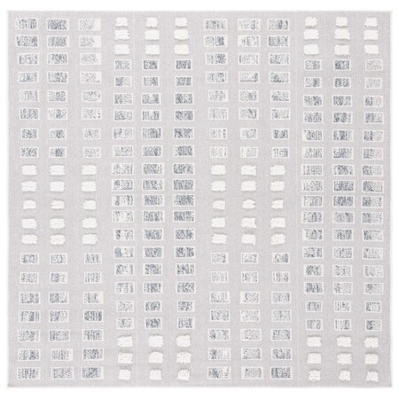 Safavieh 6 ft. 7 in. x 6 ft. 7 in. Trends Contemporary Square Area Rug Grey & Ivory TRD122F-7SQ